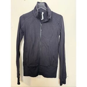 Lululemon Women's Nice Asana Jacket Brushed Soot Light Size 6 Athletic Activewea